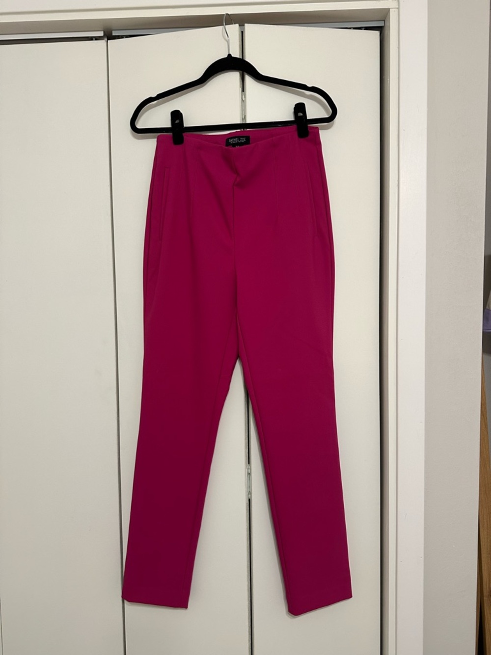 Pink Straight-Leg Dress Pants